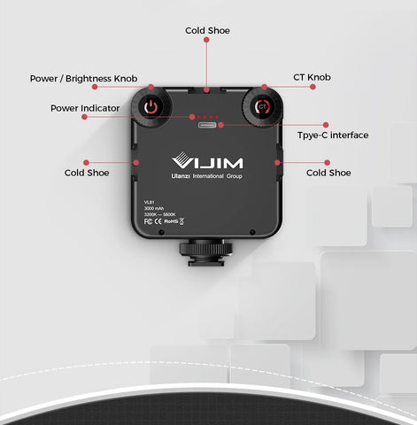 💡 Lampe LED Vidéo Compacte  pour Créateurs adaptable sur Smartphone