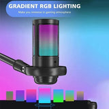 🎤 Microphone USB Professionnel RGB – Idéal pour Streaming, Gaming & Création de Contenu